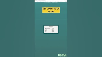 How to Set Low Stock Alert