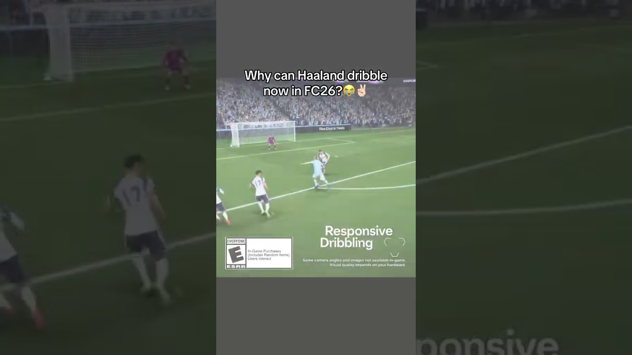 Haaland dribbling on his weak foot in FC26😭🥀🥀
