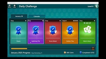 DAILY CHALLENGE MICROSOFT MAHJONG - MATCH ATTACK - 20 JAN 2025