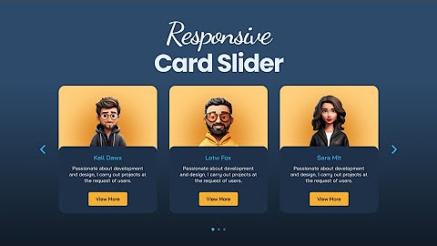 Responsive Card Slider HTML CSS & JavaScript - YouTube