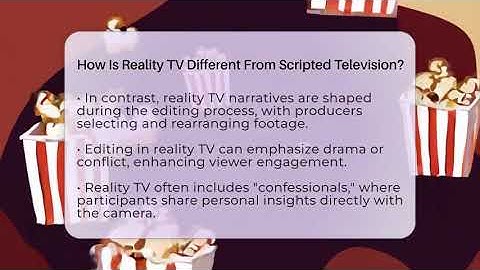 How Is Reality TV Different From Scripted Television? - The Reality Radar