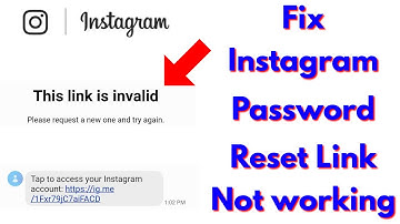 Fix this link is invalid tap to access your instagram account | Password reset link not working