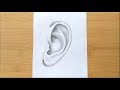 How to Draw An ear for beginners - Step by Step / Easy way to draw