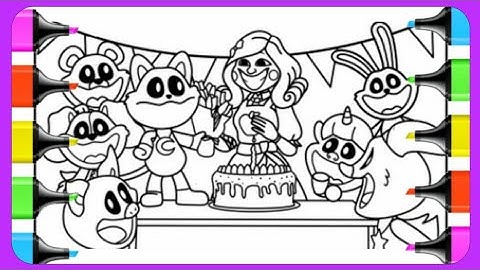 Smiling Critters and Miss Delight/Poppy Playtime Chapter 3/Coloring Pages/Music NCS 🎶