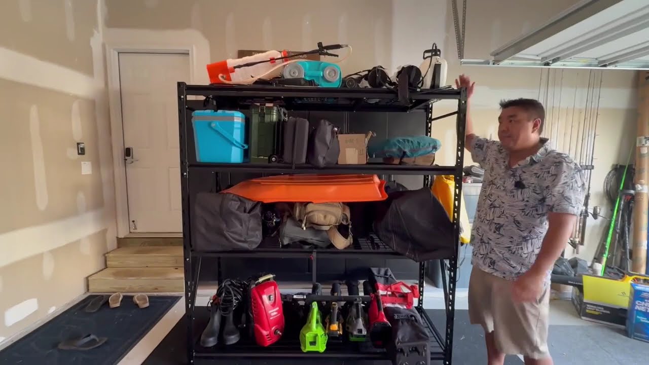 Heavy duty storage shelves provide flexible vertical storage solutions for home and commercial spaces.