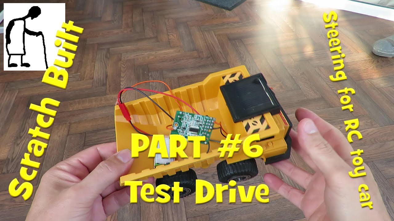 Scratch built steering for RC toy car PART #6 Test Drive - YouTube