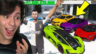 COLECIONANDO CARROS DO CRISTIANO RONALDO NO GTA 5!!