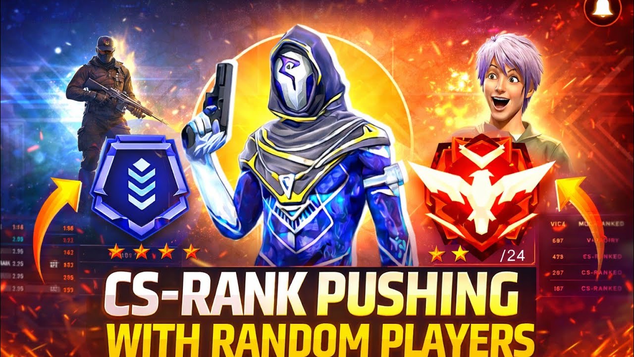 Free fire CS Rank Pushing with Random Players#AMG Live Gaming 