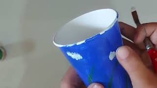 Paper glass painting