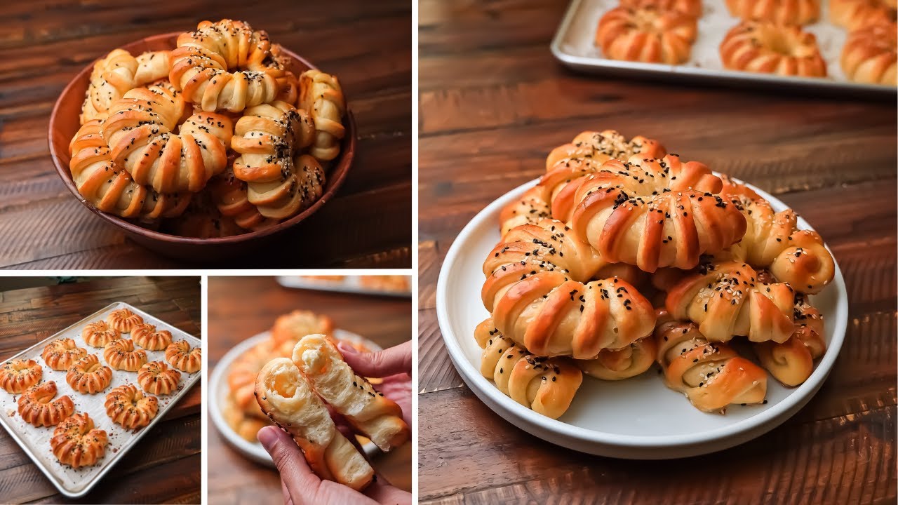 قواقع الأمير فطاير قطنيه محشيه منتهي الطراوه واللذاذه  بعجينه بريوش تجنن وهشاشه رهيبه أحلي من الكيك