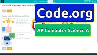 Code.org Lesson 1.1 Project Planning | Tutorial with Answers | CSA Unit 6