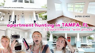 APARTMENT HUNTING IN TAMPA | touring 10 places with rent prices + finding my DREAM beach house