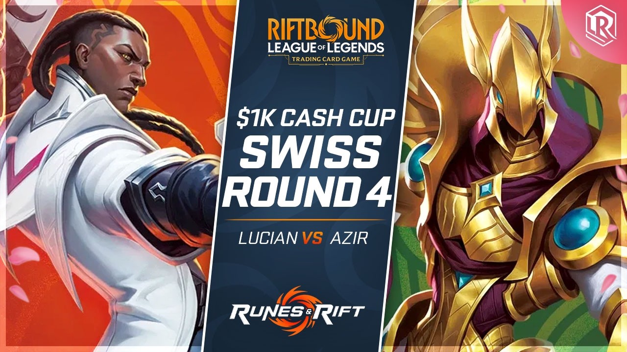$1K Riftbound Cash Cup - Lucian vs Azir - Round 4 | Spiritforged - YouTube