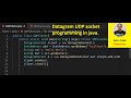 Datagram udp socket programming in java