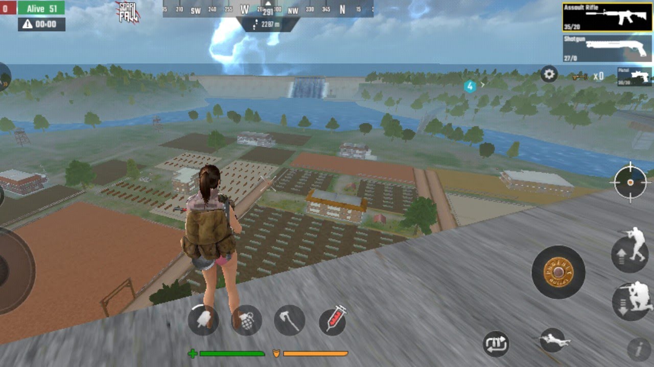 scarfall (offline) Battle Royale Android gameplay.