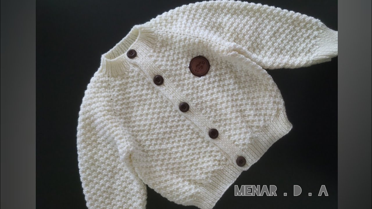 جاكيت الخريف تريكو بنقشة حبة الحمص للبيبي part2