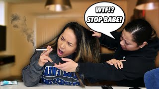 SMOKING IN THE HOUSE PRANK!!!