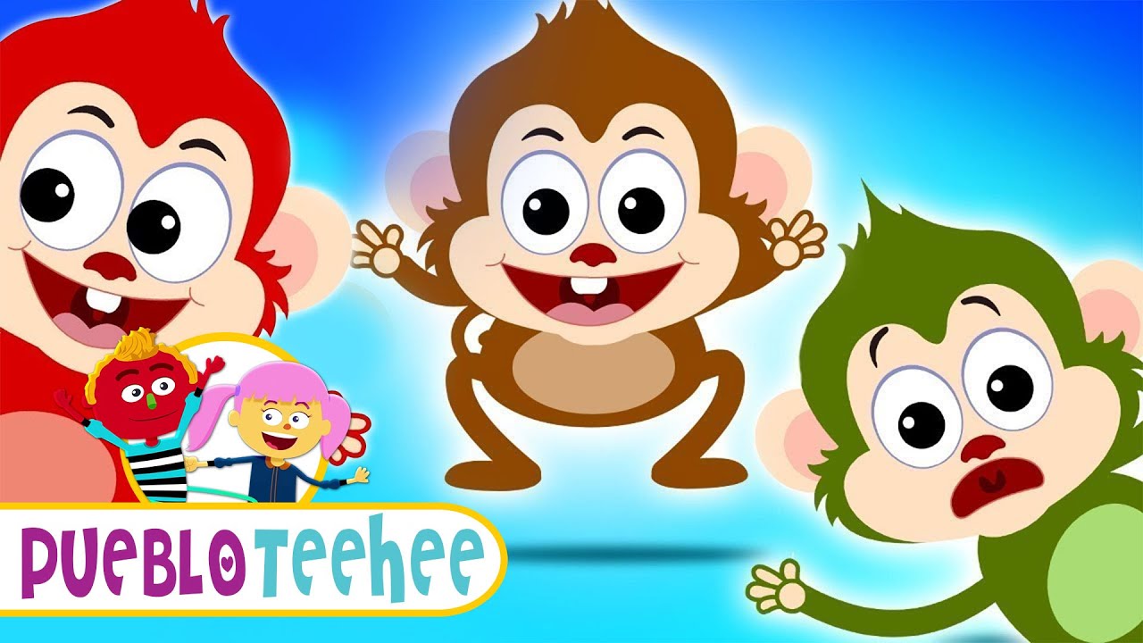 ⁣Familia dedo de monos - Canciones infantiles animadas | Pueblo Teehee