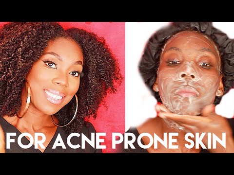 NIGHT TIME ROUTINE FOR NATURAL HAIR AND ACNE PRONE SKIN
