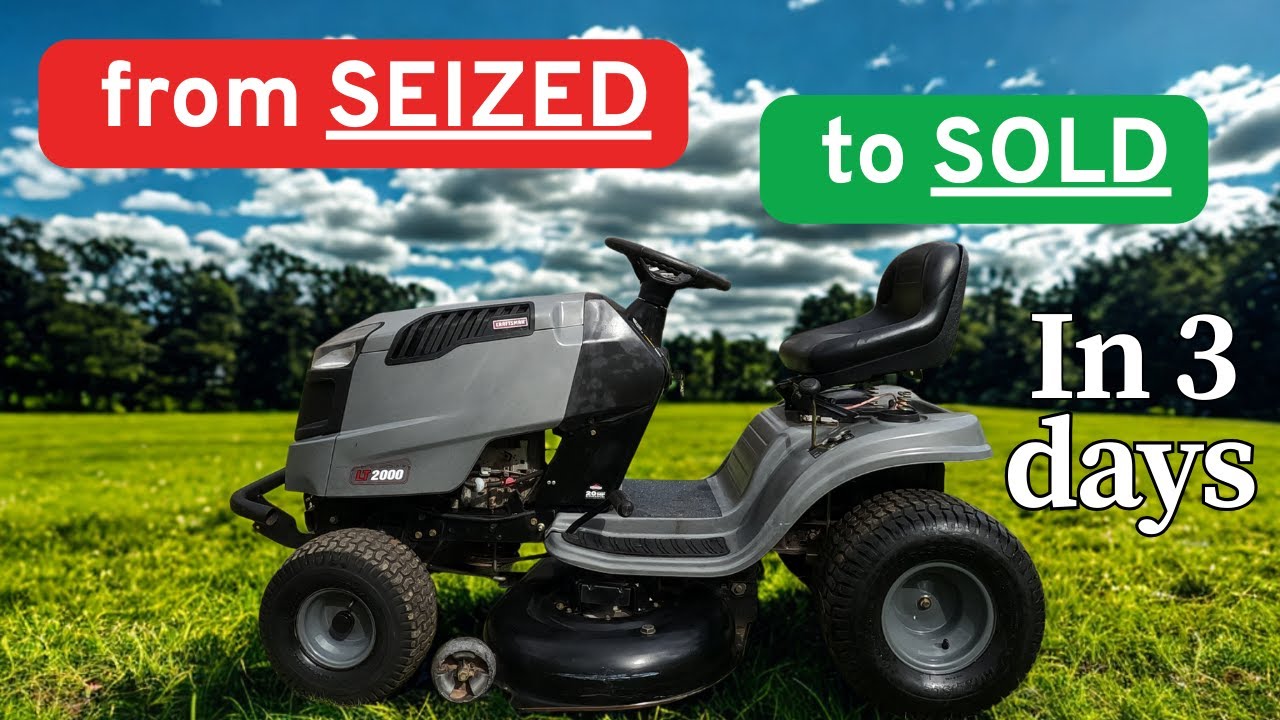 Craftsman LT2000 with a seized engine: Quick Flip!