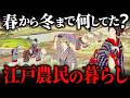 【悲惨は誤解】江戸時代の農民の1年ルーティン！合理的すぎる米作り生活