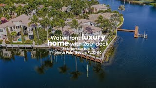 Waterfront luxury home with 260’ dock  | 848 Harbour Isle Pl, North Palm Beach, FL 33410