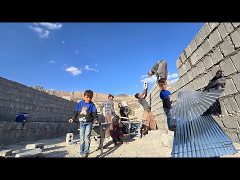 🏠🔨 Installing the Roof of Ismat’s New Home in the Zagros | Family Teamwork to Build a Better Future