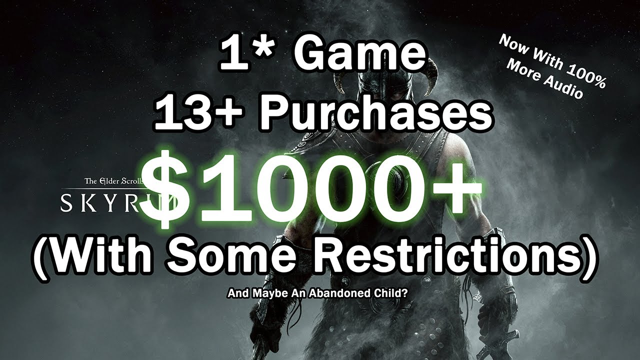 How Much Money Could Skyrim Cost? - YouTube