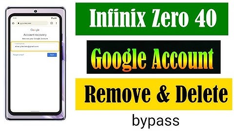 Infinix Zero 40 5G Google account remove ||infinix zero 40 Gmail account delete without pc
