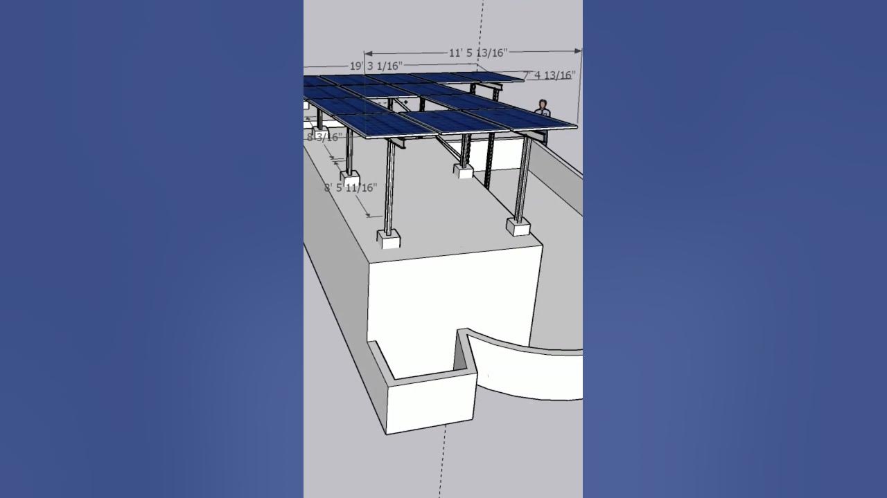 Uplift Structure for Solar System Designed in Professional Sketchup Software Uplift Structure for Solar System Designed in Professional Sketchup Software