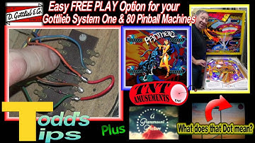 #1624 Free Play Mod for Gottlieb SYSTEM 80 & 1 Pinball Machines-Todd