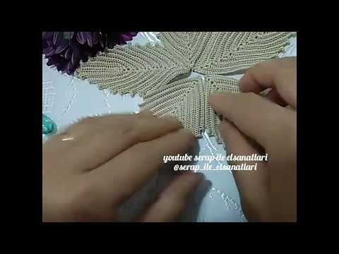 Video 16 - Sıkiğne dantelanglez yaprak yapımı #dantel #lace #needlelace #flower #easy #tutorial #art