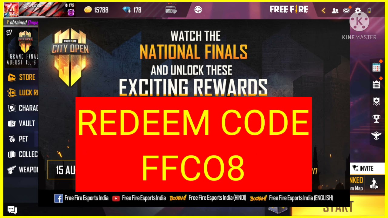 Free Fire City Open National Finals | Redeem Code