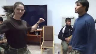 AMERICAN ARMY GIRL AFGHAN SOLDIER DANCE