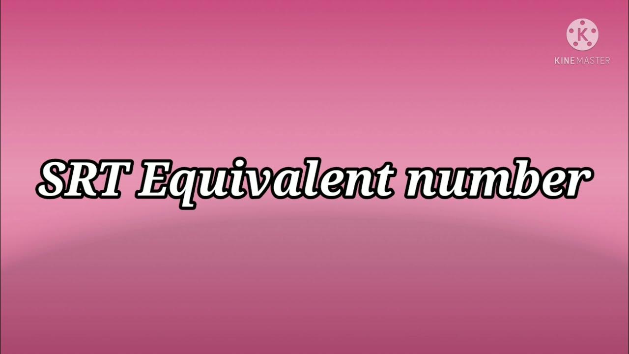 STR equivalent number YouTube
