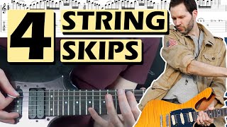 Paul Gilbert String Skips Signature Licks Lesson & Tabs