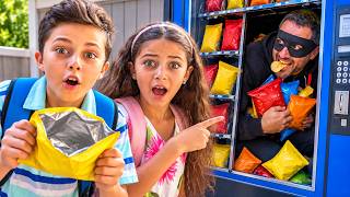 Heidi and Zidane Find a THIEF Inside the Vending Machine! 😱 Pretend Play for Kids