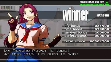 The King of Fighters XI [PCSX2(PS2)]: Single Mode Playthrough with Athena Asamiya [Level 4]