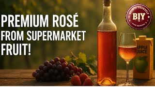 I Made Rosé Wine from Supermarket Fruit — And It’s Actually Good! 🍓🍇