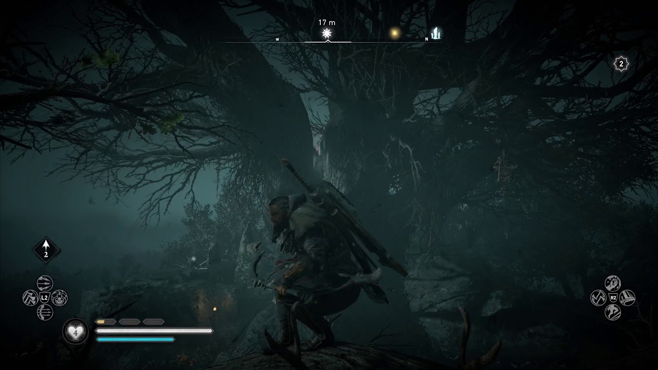 AC Valhalla|Curse Symbol in the Tree Artifact in Cent Region|Gameplay|No Commentary