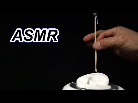 【ASMR】心地の良い鼓膜をトントンつつく音　竹製耳かき音　고막을 찌를 귀이개 소리　소리없이　Earpick sound that pokes the eardrum  （no talking）