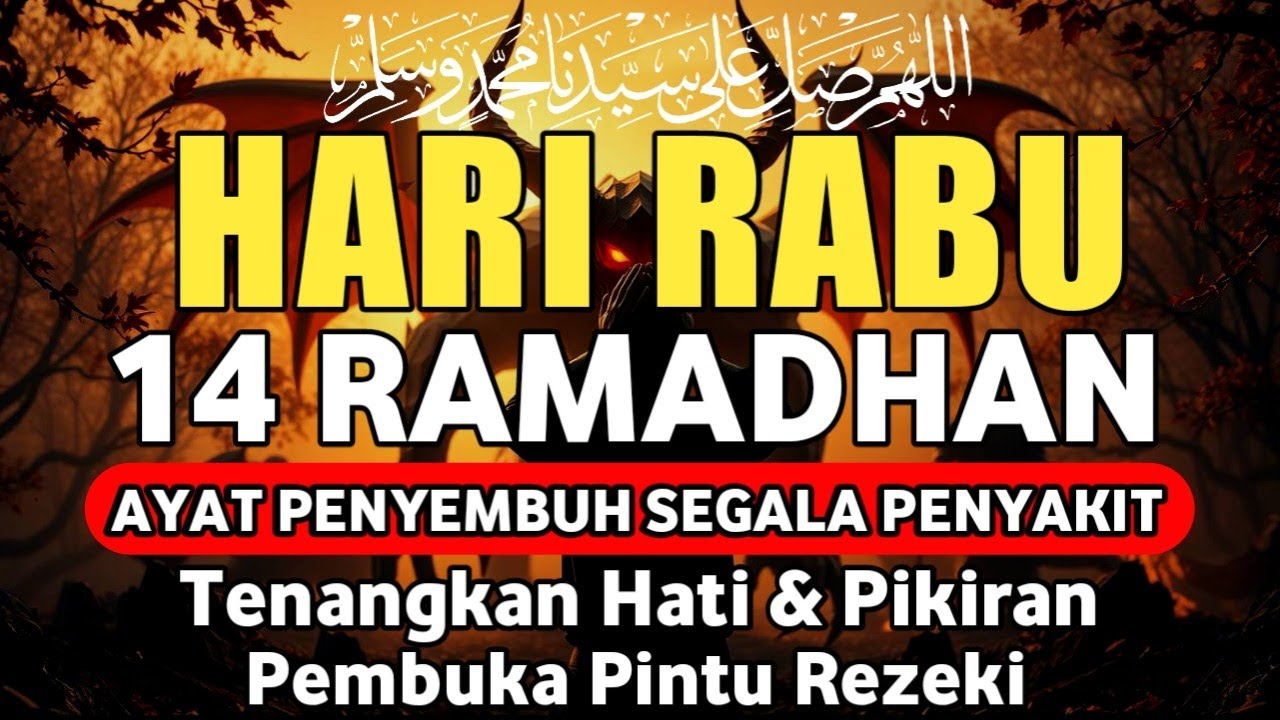 MALAM RABU 14 RAMADHAN DOA PENYEMBUH SEGALA PENYAKIT,INSYAALLAH SAKIT DITUBUHMU SEMBUH | Alaa Yasser