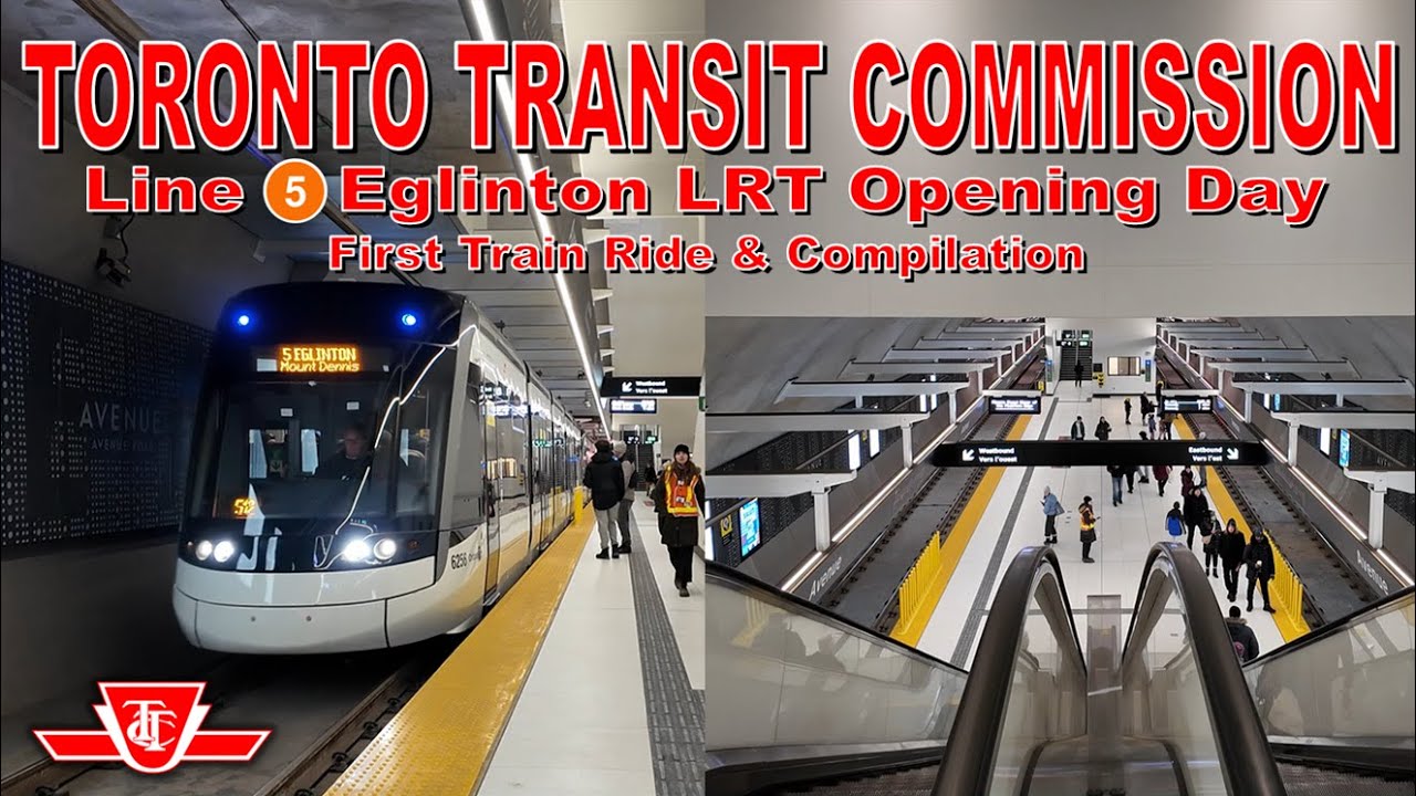 TTC Line 5 Line Opening (First Eastbound Train Ride & Compilation)