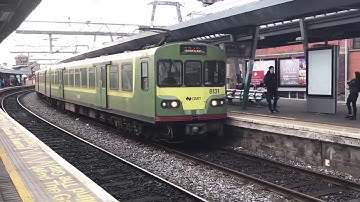 Irish Rail DART 8100 EMU arrives at Connolly Platform 6 for Malahide (17/2/17)