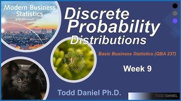 Discrete Probability Distributions (Binomial, Poisson, Hypergeometric) in Business Statistics (WK 9)