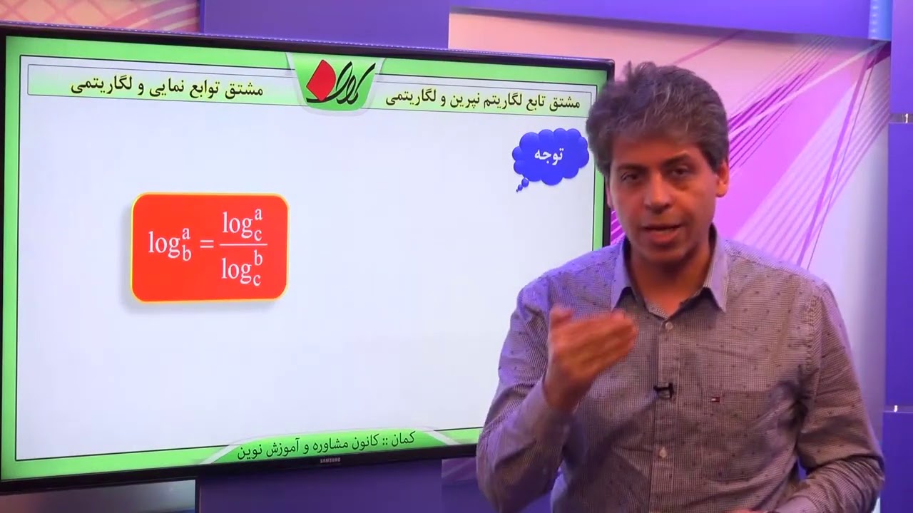 دیفرانسیل   مشتق   مشتق توابع نمایی و لگاریتمی   مشتق تابع لگاریتم نپرین و لگاریتمی