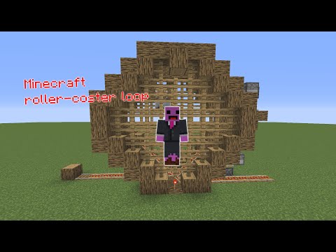 How to make a roller-coaster loop in minecraft! |wacky creations #4|