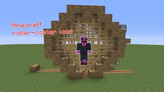 How to make a roller-coaster loop in minecraft! |wacky creations #4|
