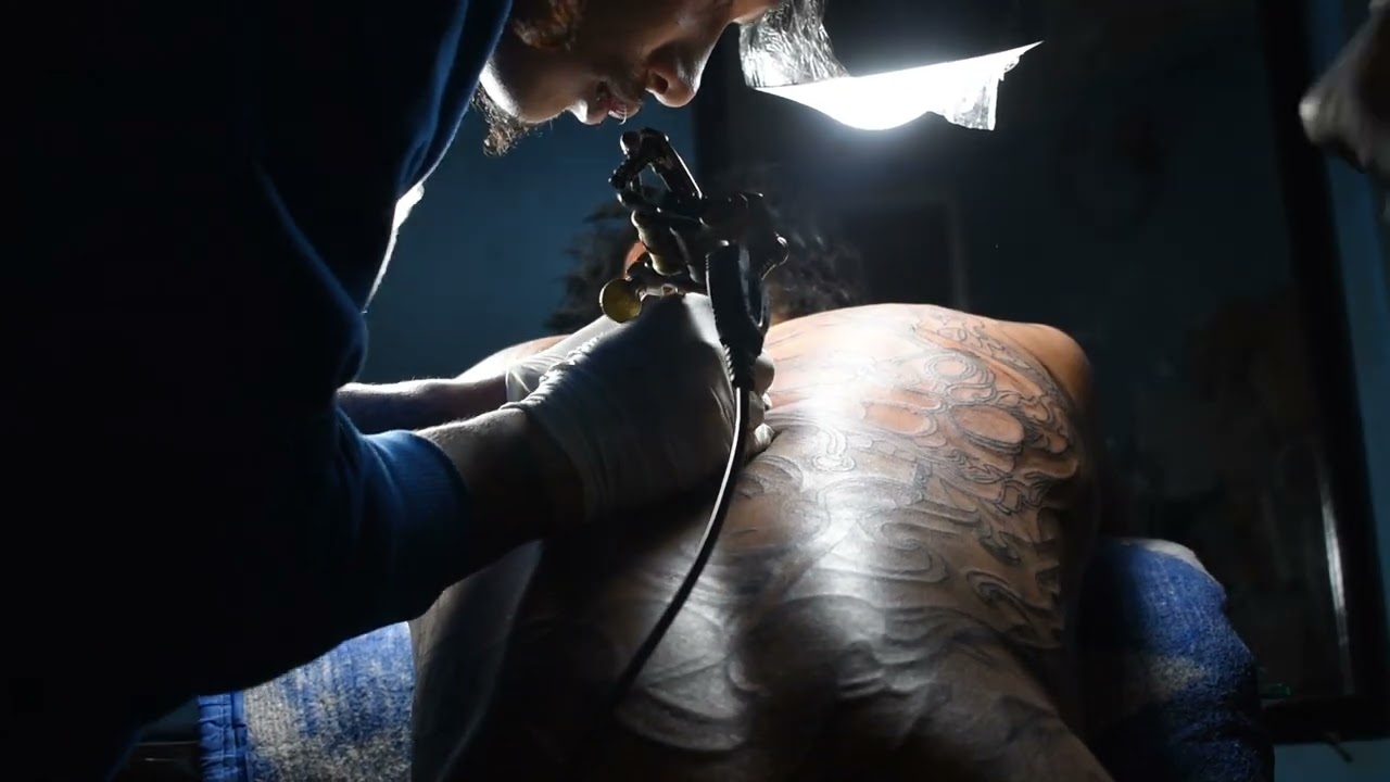 Full Back Piece Buddha Tattoo/ On Finished Tattoo