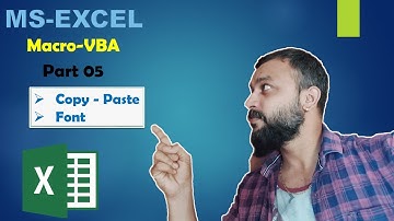Copy Paste & Font coding in VBA Part 05 - in Excel - By Amol Gulekar | in Hindi
